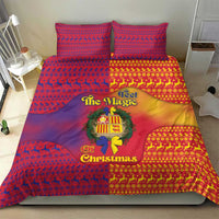 Andorra Christmas Bedding Set Coat Of Arms With Wreath Xmas - Wonder Print Shop
