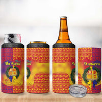 Andorra Christmas 4 in 1 Can Cooler Tumbler Coat Of Arms With Wreath Xmas - Wonder Print Shop