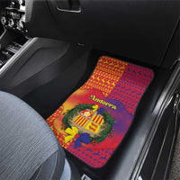 Andorra Christmas Car Mats Coat Of Arms With Wreath Xmas - Wonder Print Shop