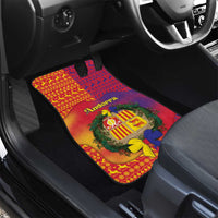 Andorra Christmas Car Mats Coat Of Arms With Wreath Xmas - Wonder Print Shop