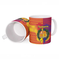 Andorra Christmas Ceramic Mug Coat Of Arms With Wreath Xmas - Wonder Print Shop
