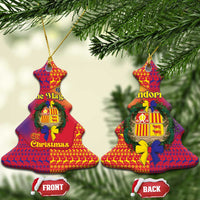 Andorra Christmas Ceramic Ornament Coat Of Arms With Wreath Xmas - Wonder Print Shop