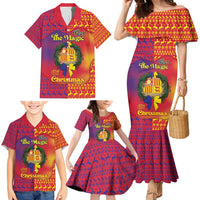 Andorra Christmas Family Matching Mermaid Dress and Hawaiian Shirt Coat Of Arms With Wreath Xmas - Wonder Print Shop