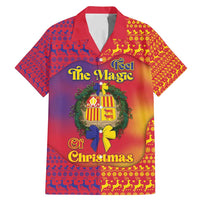 Andorra Christmas Family Matching Mermaid Dress and Hawaiian Shirt Coat Of Arms With Wreath Xmas - Wonder Print Shop
