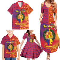Andorra Christmas Family Matching Summer Maxi Dress and Hawaiian Shirt Coat Of Arms With Wreath Xmas - Wonder Print Shop