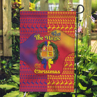 Andorra Christmas Garden Flag Coat Of Arms With Wreath Xmas - Wonder Print Shop