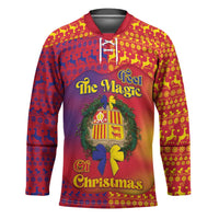 Andorra Christmas Hockey Jersey Coat Of Arms With Wreath Xmas - Wonder Print Shop