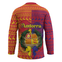 Andorra Christmas Hockey Jersey Coat Of Arms With Wreath Xmas - Wonder Print Shop
