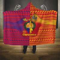 Andorra Christmas Hooded Blanket Coat Of Arms With Wreath Xmas - Wonder Print Shop