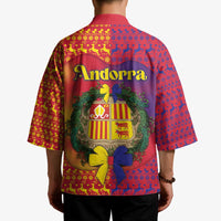 Andorra Christmas Kimono Coat Of Arms With Wreath Xmas - Wonder Print Shop