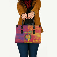 Andorra Christmas Leather Bag Coat Of Arms With Wreath Xmas - Wonder Print Shop