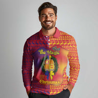 Andorra Christmas Long Sleeve Polo Shirt Coat Of Arms With Wreath Xmas - Wonder Print Shop