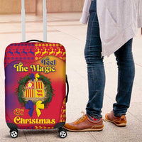Andorra Christmas Luggage Cover Coat Of Arms With Wreath Xmas - Wonder Print Shop