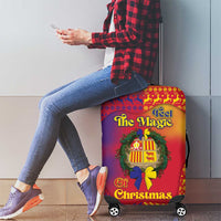 Andorra Christmas Luggage Cover Coat Of Arms With Wreath Xmas - Wonder Print Shop