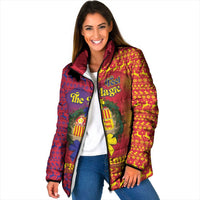 Andorra Christmas Padded Jacket Coat Of Arms With Wreath Xmas - Wonder Print Shop