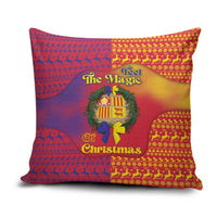 Andorra Christmas Pillow Cover Coat Of Arms With Wreath Xmas - Wonder Print Shop