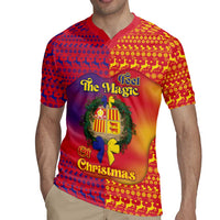 Andorra Christmas Rugby Jersey Coat Of Arms With Wreath Xmas - Wonder Print Shop
