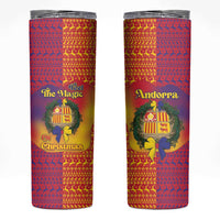 Andorra Christmas Skinny Tumbler Coat Of Arms With Wreath Xmas - Wonder Print Shop