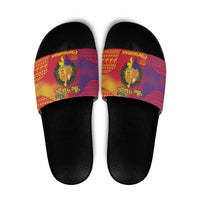 Andorra Christmas Slide Sandals Coat Of Arms With Wreath Xmas - Wonder Print Shop