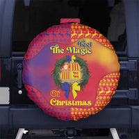 Andorra Christmas Spare Tire Cover Coat Of Arms With Wreath Xmas - Wonder Print Shop