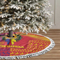 Andorra Christmas Tree Skirt Coat Of Arms With Wreath Xmas - Wonder Print Shop