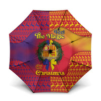 Andorra Christmas Umbrella Coat Of Arms With Wreath Xmas - Wonder Print Shop