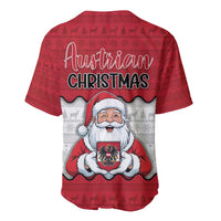 Austria Christmas Baseball Jersey Santa Is Favorite Austrian - Wonder Print Shop