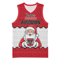Austria Christmas Basketball Jersey Santa Is Favorite Austrian - Wonder Print Shop