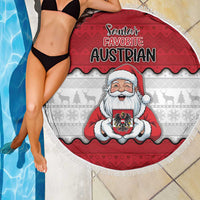 Austria Christmas Beach Blanket Santa Is Favorite Austrian - Wonder Print Shop