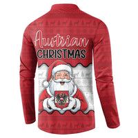 Austria Christmas Button Sweatshirt Santa Is Favorite Austrian - Wonder Print Shop