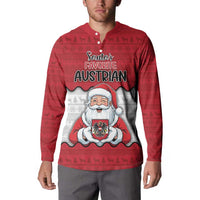 Austria Christmas Button Sweatshirt Santa Is Favorite Austrian - Wonder Print Shop