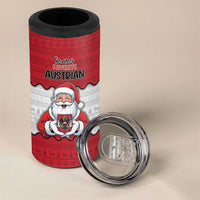Austria Christmas 4 in 1 Can Cooler Tumbler Santa Is Favorite Austrian - Wonder Print Shop