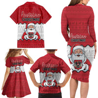 Austria Christmas Family Matching Long Sleeve Bodycon Dress and Hawaiian Shirt Santa Is Favorite Austrian - Wonder Print Shop