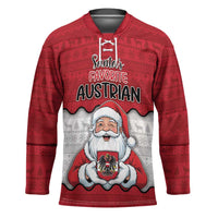Austria Christmas Hockey Jersey Santa Is Favorite Austrian - Wonder Print Shop