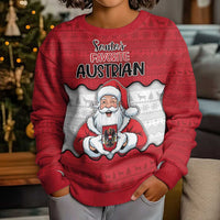 Austria Christmas Kid Ugly Christmas Sweater Santa Is Favorite Austrian - Wonder Print Shop