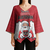 Austria Christmas Kimono Sleeve Blouse Santa Is Favorite Austrian - Wonder Print Shop