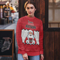 Austria Christmas Ugly Christmas Sweater Santa Is Favorite Austrian - Wonder Print Shop