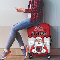 Austria Christmas Luggage Cover Santa Is Favorite Austrian - Wonder Print Shop