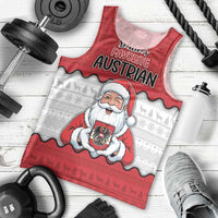 Austria Christmas Men Tank Top Santa Is Favorite Austrian - Wonder Print Shop