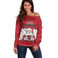 Austria Christmas Off Shoulder Sweater Santa Is Favorite Austrian - Wonder Print Shop
