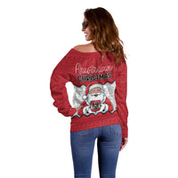 Austria Christmas Off Shoulder Sweater Santa Is Favorite Austrian - Wonder Print Shop
