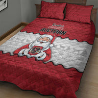 Austria Christmas Quilt Bed Set Santa Is Favorite Austrian - Wonder Print Shop