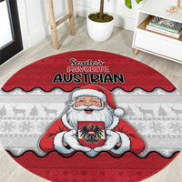 Austria Christmas Round Carpet Santa Is Favorite Austrian - Wonder Print Shop