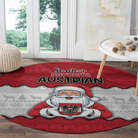 Austria Christmas Round Carpet Santa Is Favorite Austrian - Wonder Print Shop