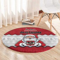 Austria Christmas Round Carpet Santa Is Favorite Austrian - Wonder Print Shop