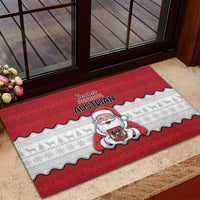 Austria Christmas Rubber Doormat Santa Is Favorite Austrian - Wonder Print Shop