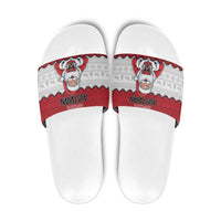 Austria Christmas Slide Sandals Santa Is Favorite Austrian - Wonder Print Shop