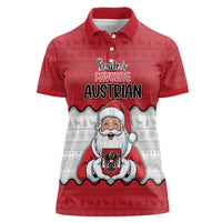 Austria Christmas Women Polo Shirt Santa Is Favorite Austrian - Wonder Print Shop