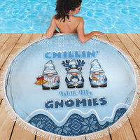 Chillin With My Gnomies Beach Blanket Merry Christmas - Wonder Print Shop