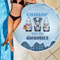 Chillin With My Gnomies Beach Blanket Merry Christmas - Wonder Print Shop